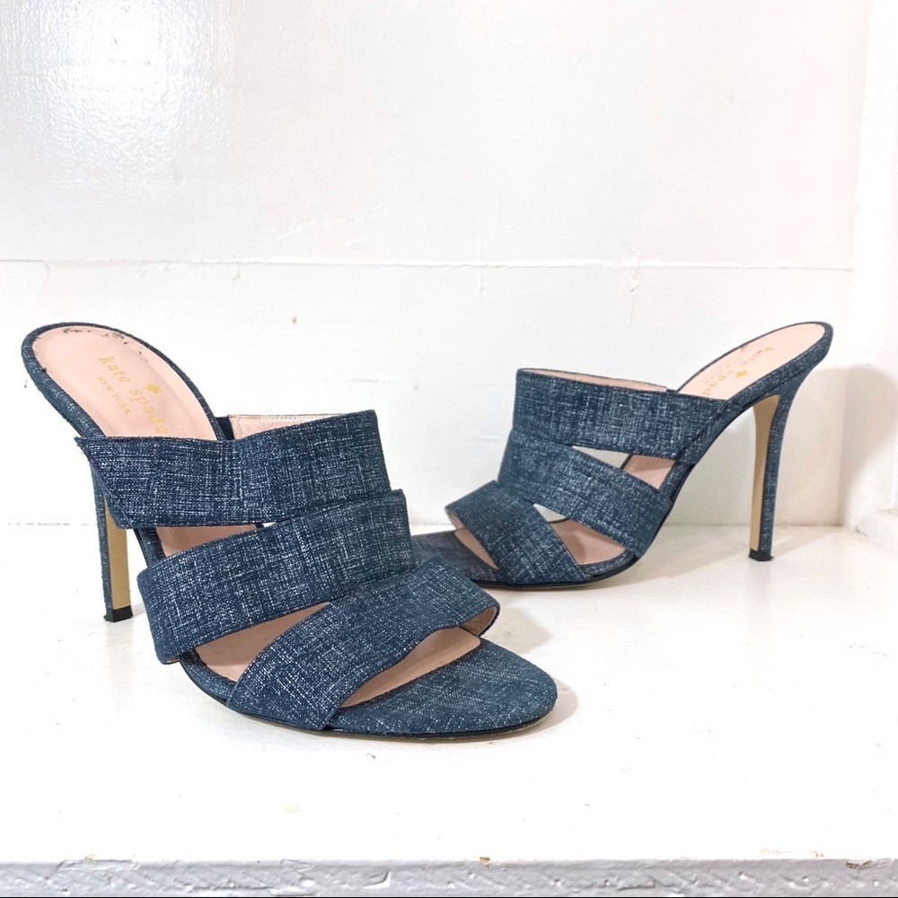 Kate Spade Fission Denim Heeled Sandals 8